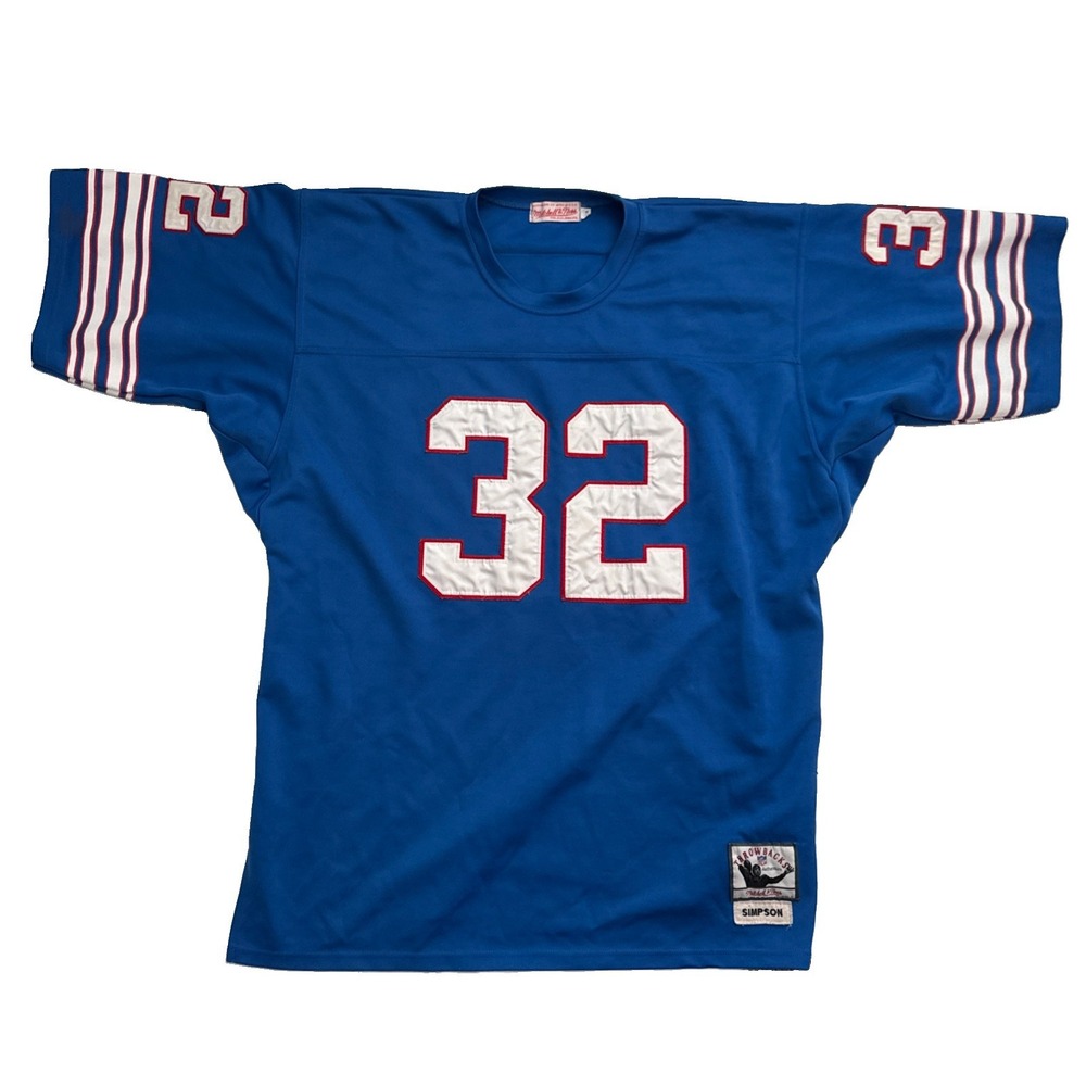 Vintage OJ Simpson Buffalo Bills #32 Jersey Size 54 Baggy Fit Mitchell Ness